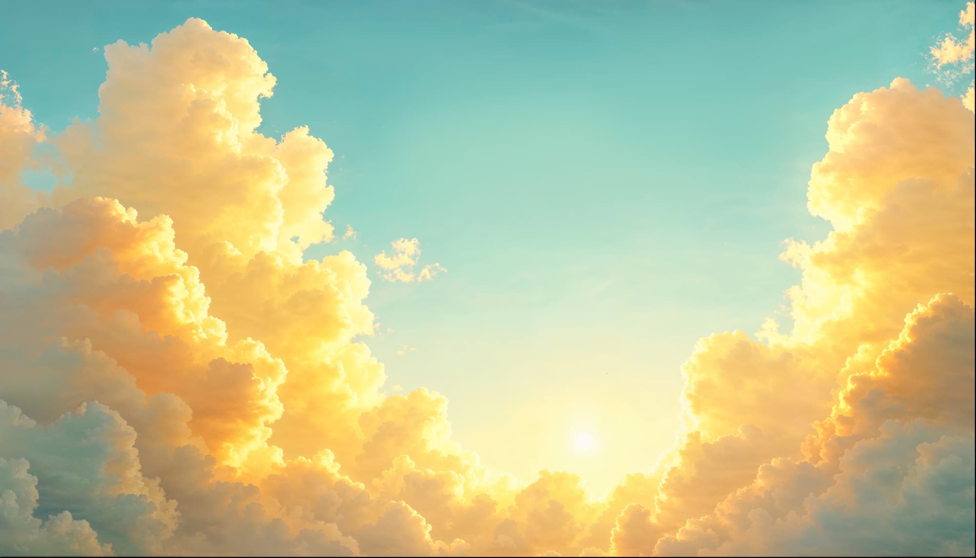 Golden clouds at sunrise